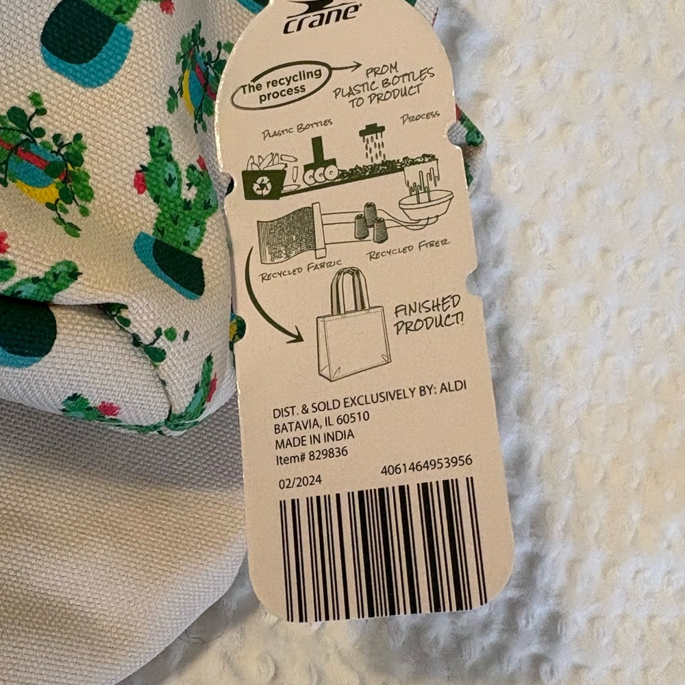 Crane Recycled Material Pouch Set – Succulent Cactus Print (NWT) - Picture 6 of 7